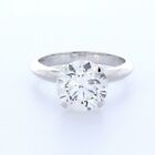 3.09ct Lab Diamond J/si1 Round Cut 14k White Gold Prong Classic Engagement Ring