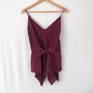Sass & Bide Cami Size AU 8/US 4 The Heads Up Top Blouse Silk Burgundy Cocktail - Picture 1 of 11