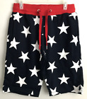 Switch Remarkable Red White Blue Stars Cotton Sweat Pants Shorts Men Size Small