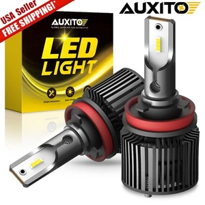 AUXITO H8 H11 LED Headlight Kit Low Beam Super Bulbs 16000LM Bright 6000K White - Picture 1 of 15