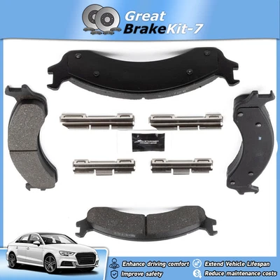 Front Brake Pads w/ Hardware Kit for 2000 2001 Dodge Ram 2500 Ramcharger 5.2L - Image 1 of 3