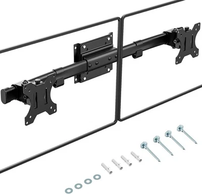 Dual Monitorhalterung Adapter für Monitor 13-27 Zoll, 10kg, VESA 75x75/100x100mm - Bild 1 von 4