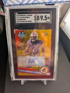 Jalon Daniels Gold Auto/50 2023 Bowman Chrome U University Graduado SGC - Imagen 1 de 2