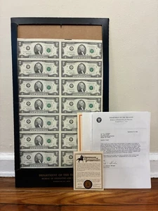 1995 $2 Atlanta District Star Notes Uncut 16 Subject Sheet FR 1936-F* - Picture 1 of 7
