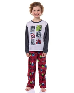 Marvel Comics Kid's Avengers Icons AOP 2-Piece Jersey Pajama Pant Set - Picture 1 of 5