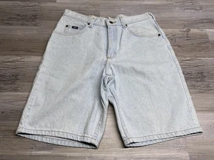 Vintage Lee Blue Jorts Jean Shorts Size 33Light Wash Skater Baggy Y2K Dad Denim - Picture 1 of 7