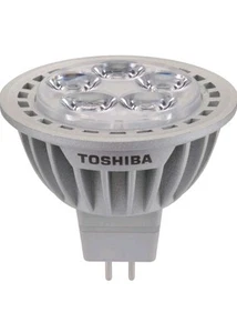 9 X Toshiba MR16 4W ECORE LED Spotlight Bulb 12V (GU5.3) Warm White, 25000hrs! - Picture 1 of 1