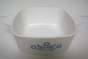 Vintage Corning Ware Blue Cornflower Casserole 1.5 Qt A - 1 1/2 - B USA 7" x 7" - Picture 1 of 4
