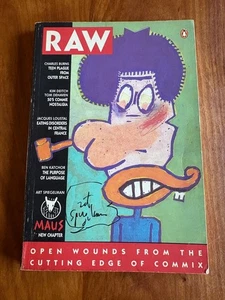 "RAW" COMMIX GRAPHIC NOVEL 1989 V2#1 SIGNED BY ART SPIEGELMAN ON COVER MAUS - Picture 1 of 5