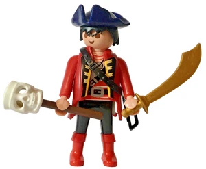 Playmobil Captain Pirate w/ red jacket - C4 - Picture 1 of 5