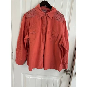 Red Ranch Lace Pearl Snap Button Shirt Damen XXL Western Cowgirl Y2K Cowgirl - Bild 1 von 15