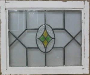 VIDRIERA GEOMÉTRICA MEDIANA INGLESA ANTIGUA CON PLOMO 23,75" X 19,75" - Imagen 1 de 3
