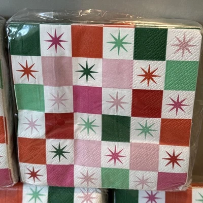 CHRISTMAS COCKTAIL Napkins 10” X 10”40 Count Packs Lady Jayne
