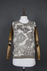 Fabiana Filippi Multi Geometric Knitted Sleeveless Pullover Vest Sweater Size S - Picture 1 of 11