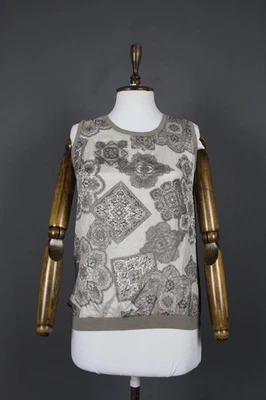 Fabiana Filippi Multi Geometric Knitted Sleeveless Pullover Vest Sweater Size S - Image 1 of 4