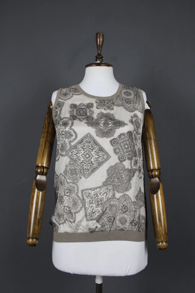 Fabiana Filippi Multi Geometric Knitted Sleeveless Pullover Vest Sweater Size S - Image 1 of 4