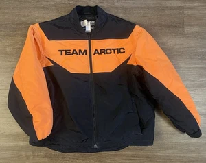 Snowpro ARCTIC CAT snowmobile Jacket  Orange Neon RACING Coat Men’s XLarge - Picture 1 of 7