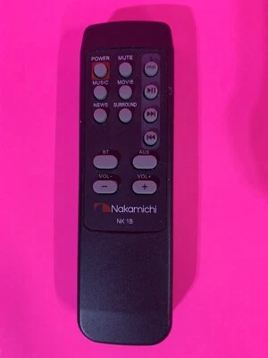 Nakamichi NK1B Replacement Remote (does not work with other Nakamichi soundbars) - Image 1 of 2