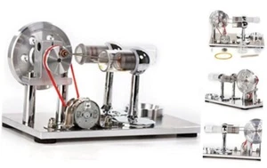 Hot Air Stirling Engine Motor Model Educational Toy Electricity Generator - Picture 1 of 7