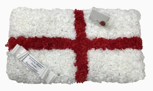 Artificial Flower England Flag Silk Funeral Wreath Memorial Tribute Bespoke Faux - Picture 1 of 4