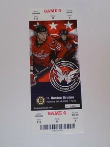 Washington Capitals Boston Bruins Ticket Stub Oct 19 2010 3 Marcus Johansson 1st - Picture 1 of 2