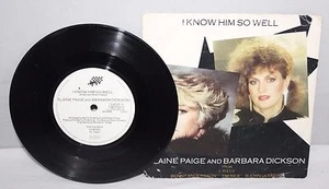 Elaine Paige & Barbara Dickson - I Know Him So Well - 1984 Vinyl 7" Single - Picture 1 of 4