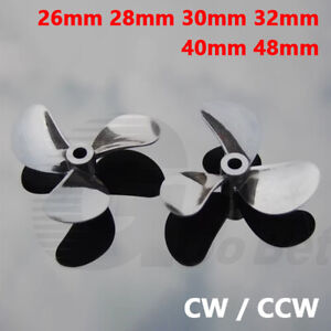 RC Boat High Strength Plastic Propeller Props CW CCW 3-Blade 26/28/30/32/40/48mm