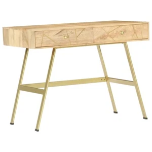 vidaXL Writing Desk with Drawers 100x55x75 cm Solid Mango Wood - Picture 1 of 11