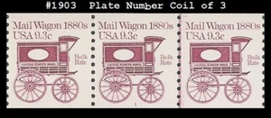 USA3 #1903 MNH PNC3 Pl #1 carro postale anni 1880 - Foto 1 di 1