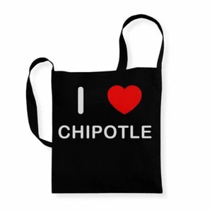Chipotle I Love wiederverwendbare Baumwolltasche mit langem Henkel - Bild 1 von 8