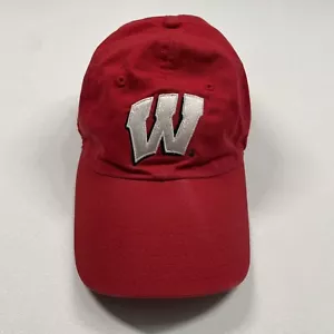 Wisconsin Badgers Hat Cap Men’s Red Strapback NCAA Football Adidas - Picture 1 of 12