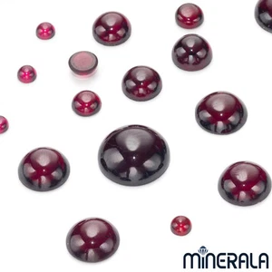 NATURAL RED GARNET GEMSTONE 1.5mm-14mm CABOCHON ROUND SHAPE WP00184 - Picture 1 of 24