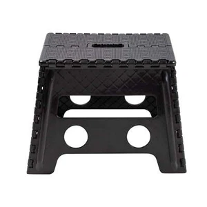 Mainstays One Step Folding Step Stool, Black Plastic - Picture 1 of 9