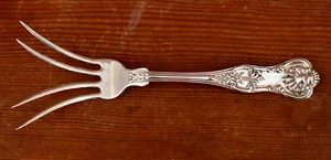 Rare Bigelow Kennard Sterling Silver King's Queen 7 1/2" Potato Fork No Mono 72g - Picture 1 of 11