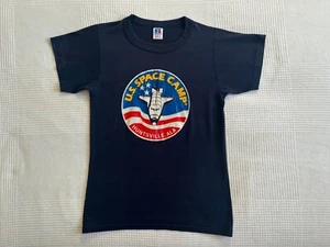 90s Single Stitch T-Shirt MADE USA Russell Athletic Youth M Blue SPACE CAMP - Picture 1 of 10