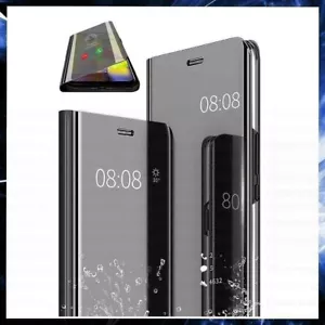 For OPPO FIND X3 LITE CLEAR VIEW FLIP CASE SMART BOOK MIRROR LUXURY STAND COVER - Picture 1 of 11