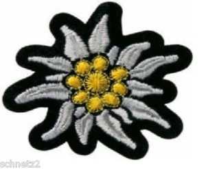 1Aufbügelmotiv♥Patch♥Edelweiss Blüte Samt ♥Aufbügler♥Applikation NEU - Picture 1 of 2
