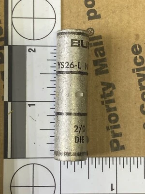 One BURNDY  Compression Splice,9/16" OD x 2-1/4" long, 7/16" ID YS26-L, N125 - Image 1 of 3