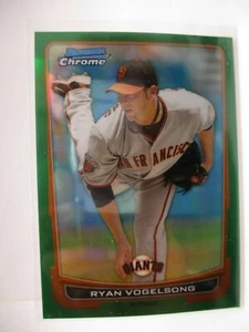 2012 Bowman Chrome Green Refractors #198 Ryan Vogelsong GIANTS - Picture 1 of 2
