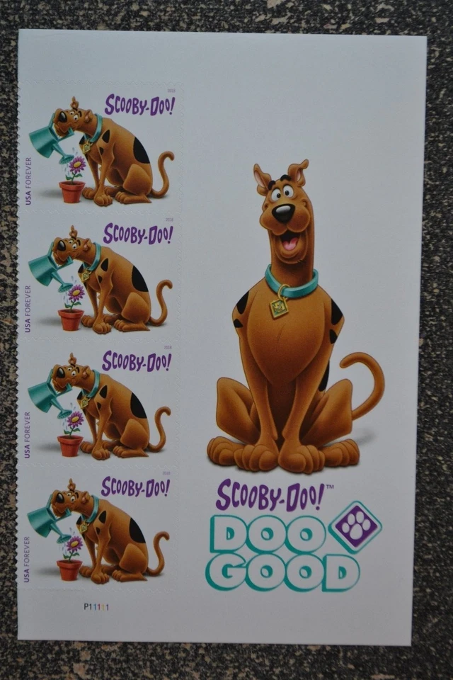 2018USA #5299 Forever Scooby-Doo! - Header Plate Block of 4  Mint NH  - Image 1 of 1
