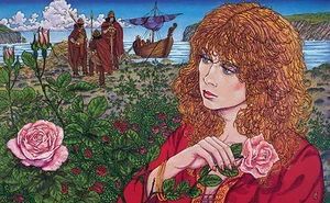 IMPRESIÓN ARTÍSTICA DE FANTASÍA CELTA DERDRIU Y LOS HIJOS DE UISLIU 8x11 por Jim FitzPatrick - Imagen 1 de 4