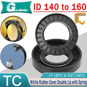 Metric Oil Shaft Seal 140mm - 160mm Dust Grease Seal TC Double Lip w/ Spring - Picture 1 of 250