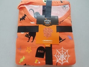 Hyde & EEK! Boutique Women's Halloween 2-Piece Family Pajama Set Size L Orange - Picture 1 of 2