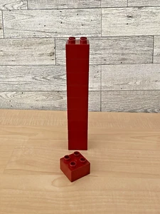 Lego Duplo 10 pc 2x2 Dark Red Brick Block Part 3437 - Picture 1 of 1