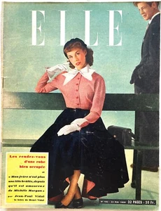 ELLE Magazine n° 182 du 23 Mai 1949 ancienne revue de mode couture pour femme - Picture 1 of 6