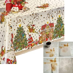 Decoser Heavy Duty Flannel Backed Vinyl Tablecloth with Flannel Backing Easy ... - Picture 1 of 8