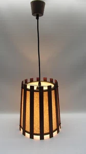 Temde Deckenlampe Pendellampe Teakholz Kupfer mid century '50er Jahre Top - Picture 1 of 17