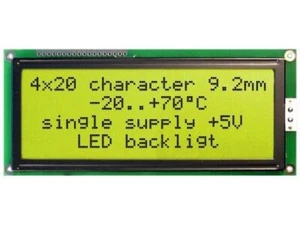 EA W204-BNLED Display: LCD Alphanumeric STN Positive 20x4 Yellow Green LED EL... - Picture 1 of 1