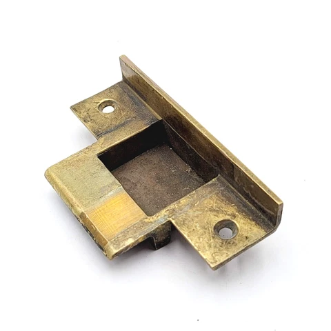 Vintage Lock Keeper Brass Reclaimed Salvage Replacement Part Cover