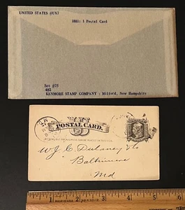 1881 UX7 Postkarte Wm JC Dulaney & Company Order Watson's Complete Speller - Bild 1 von 2